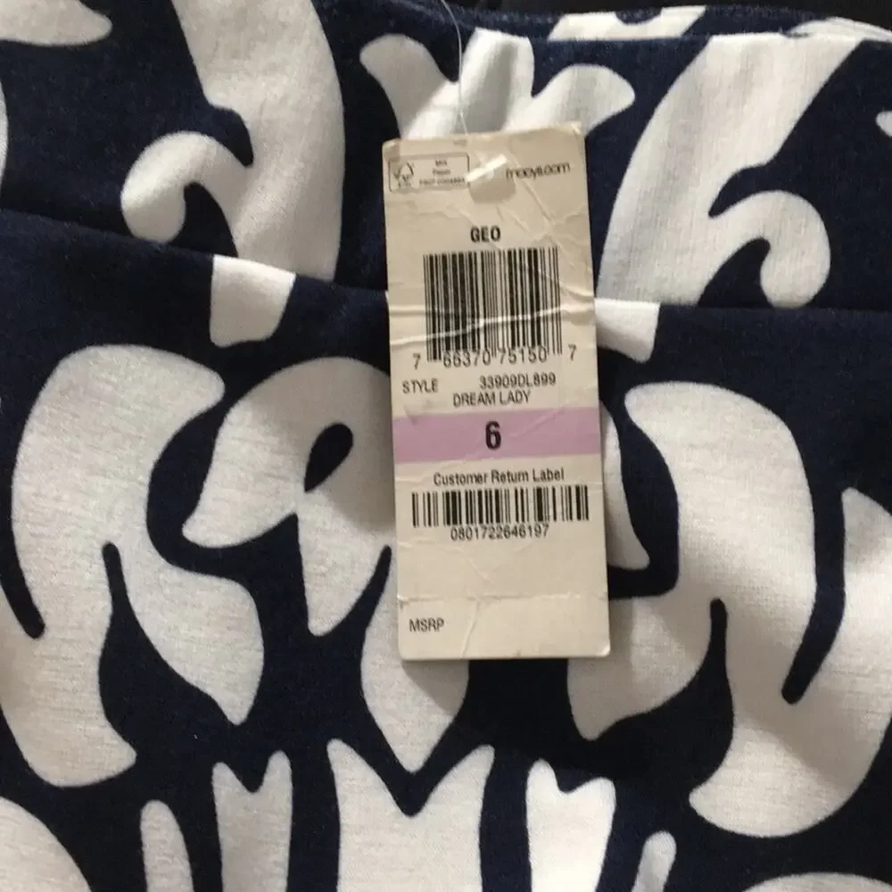 INC International Concepts Navy Printed Skirt